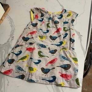 MINI BODEN BABY GIRL'S BIRD CORDUROY LINED DRESS 18 -24 MONTHS